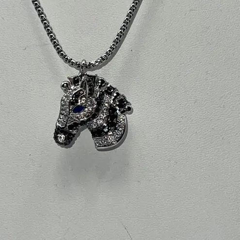 Kate Spade New York Earn Your Stripes Zebra Pendant Necklace Black Multi Silver