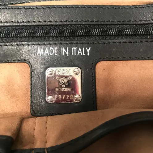 MCM Rare Crossbody/Clutch in Black Suede a…