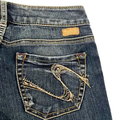 Silver Jeans SILVER Toni Western Glove Works Bootcut Jeans Blue Wash Denim Size 24/31 NEW