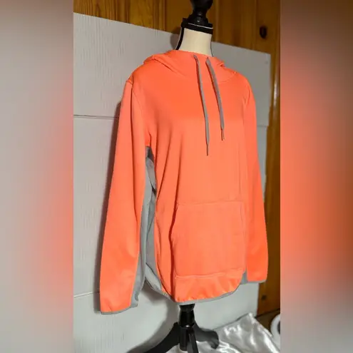 Danskin  women’s XL 16/18 Dri more orange trimmed w/gray long sleeve hoodie.