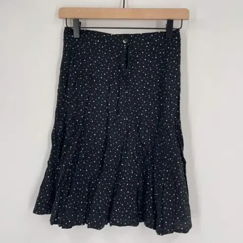 Vintage 90s Counterparts Knee length preppy geometric skirt size 8 academic Black