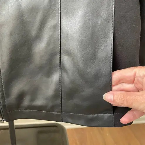 D& Denim & Co Faux Vegan Leather Jacket M