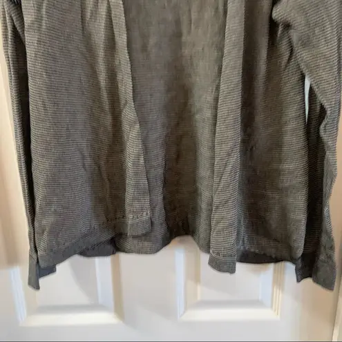 Lou & grey  Black/Grey Striped Open Front Cardigan size XS