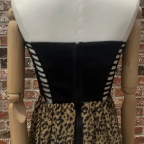 Rachel Roy RACHEL leopard and black dress with cutouts on the ribs. / 2 / GUC*