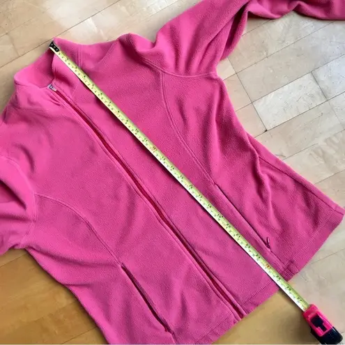 LL Bean Full Zip, Lightweight Fleece Jacket, Pink, Red, Size M Pink Size M