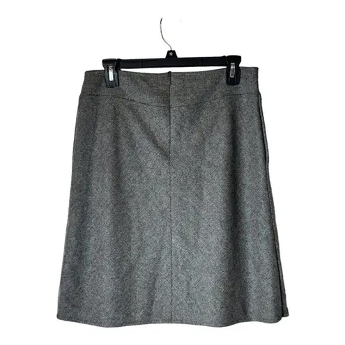 Escada Brown Gray Wool Blend Pocket Panel Front A Line Mini Skirt Size S