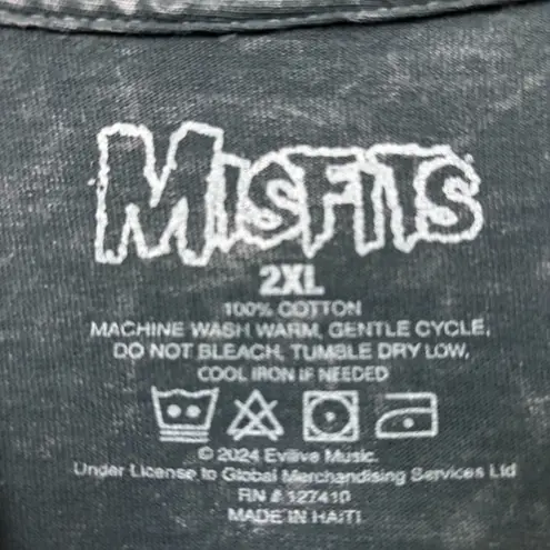 Misfits The Crimson Ghost Punk Rock Band Mineral Wash T-Shirt Size 2XL
