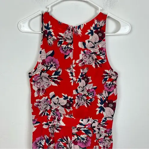 Yumi Kim  Red Floral Silk Jumpsuit