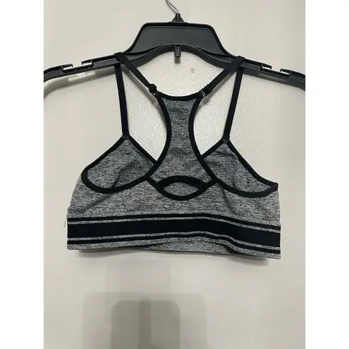 Athletic Works  Womens Sports Bra Gray Racerback Space Dye 34 S