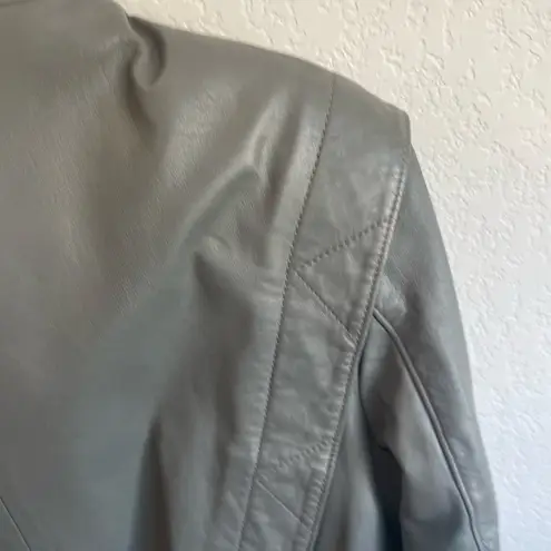 COMINT Genuine Leather Jacket Made in Argentina Size 9/10 Gray Vintage 1980s