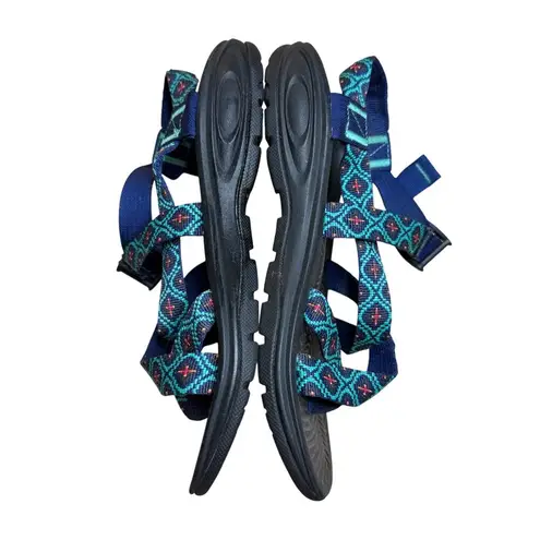 Chacos Chaco Womens Z/Volv 2 Toe Loop Sandals Mosaic Cobalt Blue Black Size 7 thumbnail 3