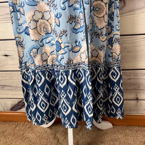Casa Cabana Blue Paisley Patterned Midi Dress thumbnail 5