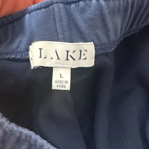 LAKE Wide Leg Lounge Pant in English Navy L Blue Size L