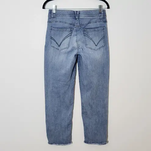 Women's Distressed Cropped Jeans Size 4 Democracy Tapered Jeans