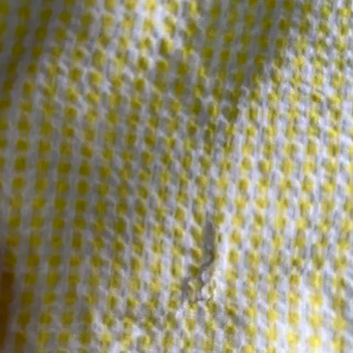 PREMIER INTIMATES (XL) 18W YELLOW/WHITE SEER SUCKER ZIP FRONT DUSTER PREOWNED Yellow