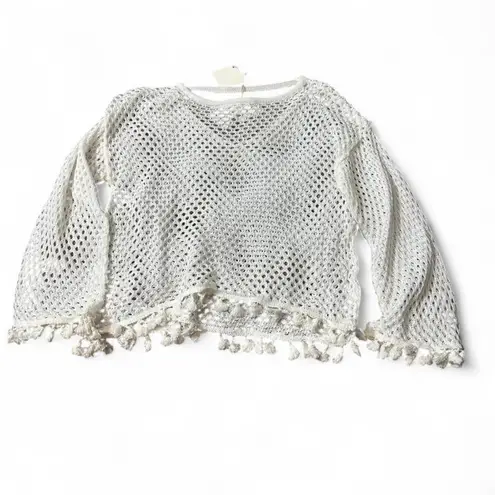 Knit Tassel Top White Size undefined