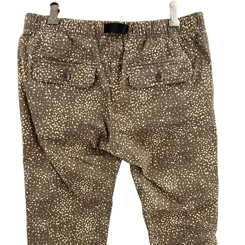 Gramicci Womens Climbing Pant Brown Speckled Print Integrated Belt Size 4