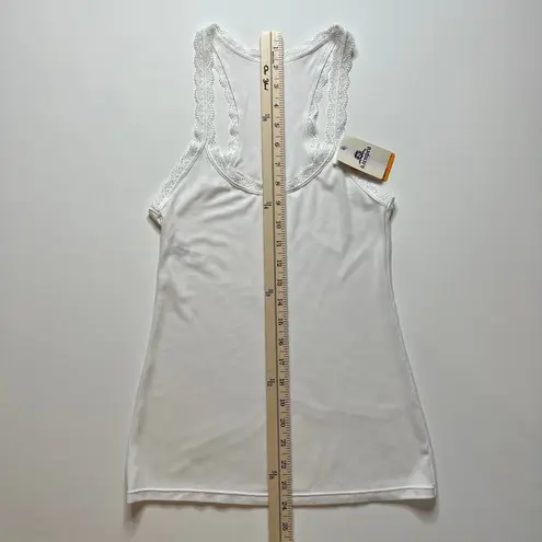 B.tempt'd NWT  Camisole Rib Knit Pajama Top with Lace‎ Trim White Size Small