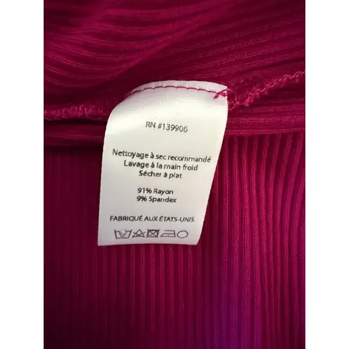 Ripley Rader Magenta Berry Bodycon Rib Tank Midi Dress Size 2/ Small