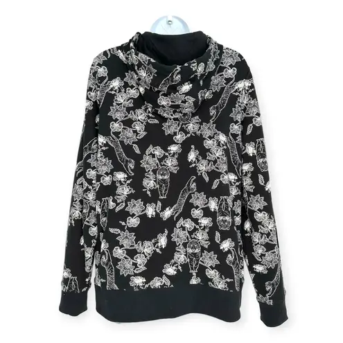 DKNY  Sport | Small | Women's Sumatra Tiger and Flower Print Half-Zip Hoodie
