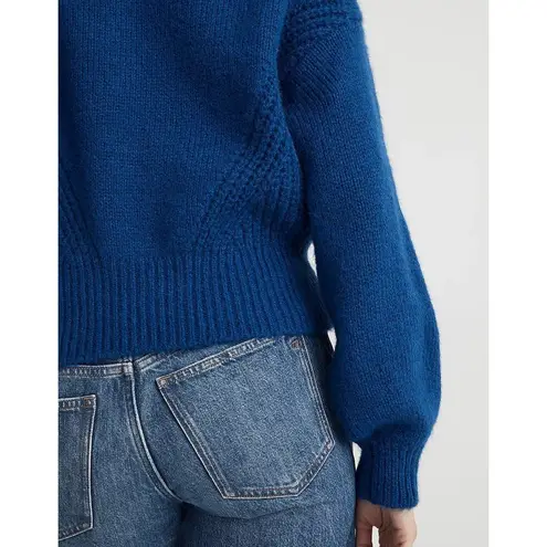 Madewell  Simone Blue Balloon Sleeve Crewneck Pullover Sweater Size XXS