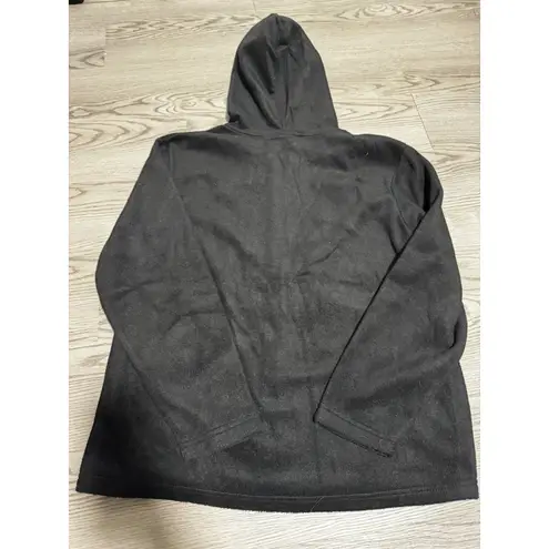 Betty Boop Fleece Hoodie Full Zip Flirt Hearts Black Y2K L(12/14) Size L