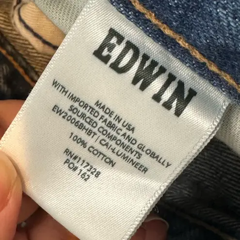 Edwin CAI High Rise straight leg Jeans Sz 27 Blue