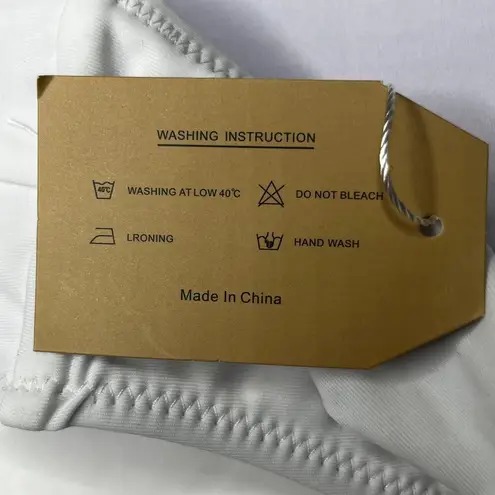 Hilinker White Cutout One Piece One Shoulder Swimsuit New S