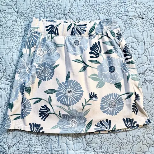 Spartina 449 ♨️ Ogeechee Daisy Blue Jersey Skort – Floral Pull-On Skort Sz XS💛