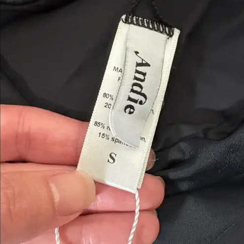 ANDIE Bikini Set Ventura Top Wide Band High Waisted Bottom Black Size S NWT