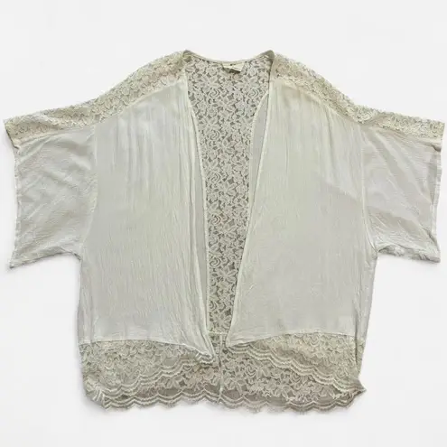 Pins and Needles White Lace Kimono Cardigan