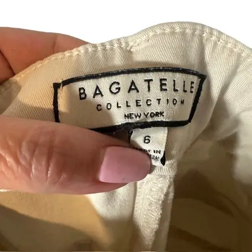 Bagatelle Cream Cotton Blend Wide Leg Casual Pants Women Sz 6