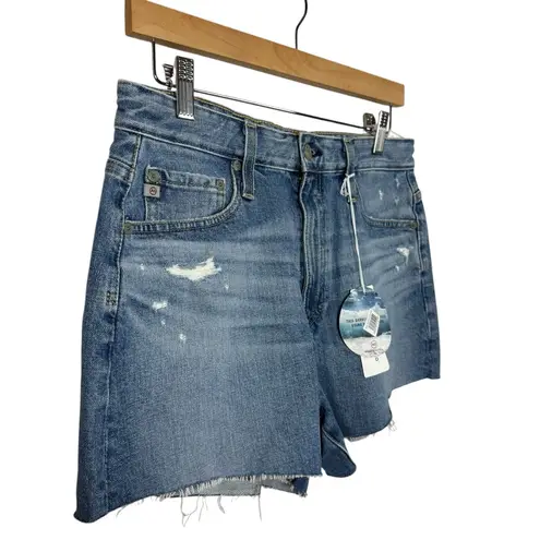 AG Adriano Goldschmied NWT AG Alexxis High-Rise Wedgie Shortie Denim Shorts Blue Size 29