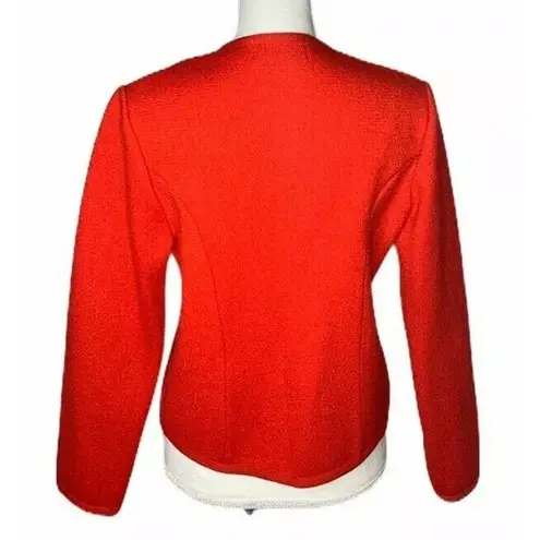 Bermuda Womens Archie Brown & Son Of  Red 100% Pure New Wool Sweater Jacket S