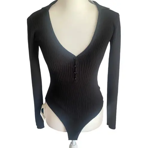 Bardot Collar Bodysuit in Black Sz XS NWT