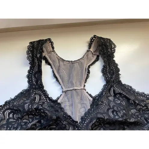 Torrid  Curve Unlined Lace Solid Racerback Bralette in Black Nude, 3x - Image 4