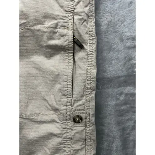 Woolrich Women’s Cream Khaki Casual Bermuda Cargo Shorts Size Small