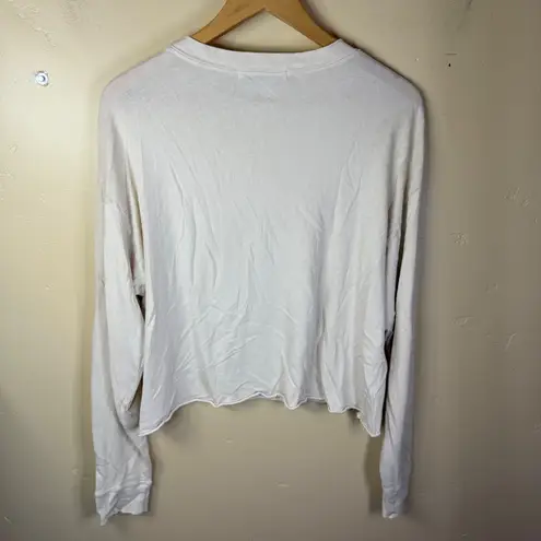 Daydreamer Def Leppard Leopard Graphic Long Sleeve Crop Top Tee Size Medium Boho - Image 7