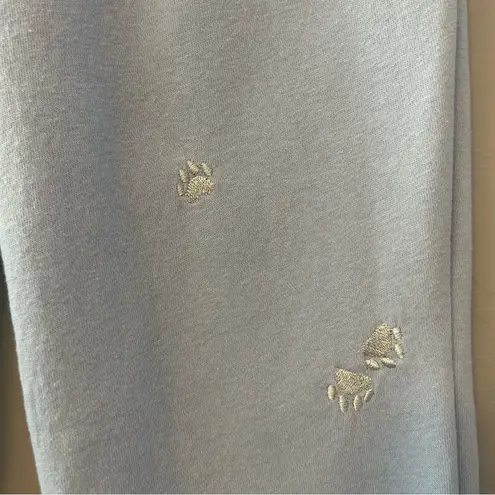 ⭐️Honeydew light blue white paw print two piece pajama loungewear set size xs