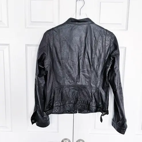 Banana Republic  Black Leather Moto Jacket