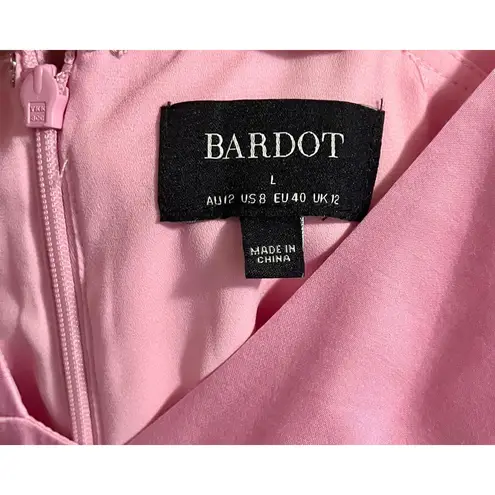 Bardot x Revolve Anika Corset Satin Mini Dress in Petal Pink Womens L