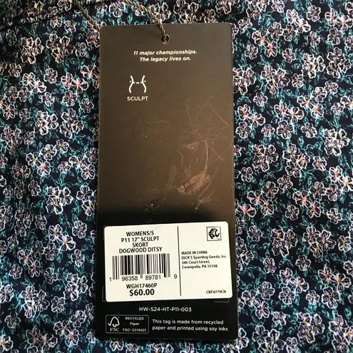 Walter Hagen Golf Skort 17" in Dogwood Ditsy Blue Size S NWT