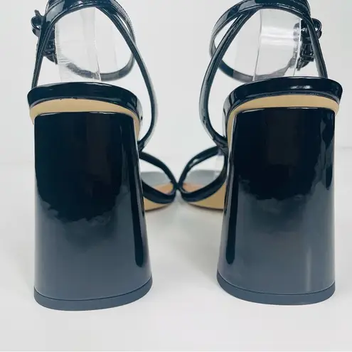 Sam Edelman  Kia Black Patent Block Heel Sandal Size 10