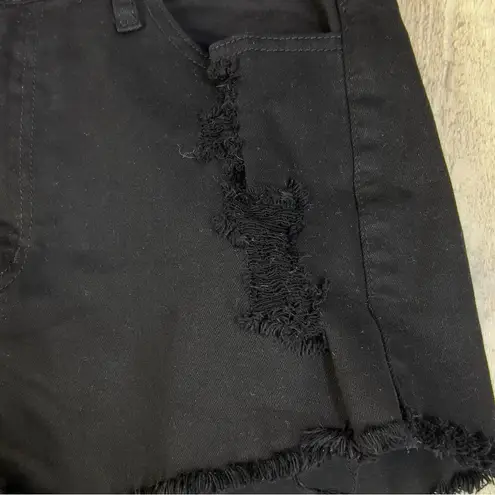 Vibrant Miu Large Distressed Raw Hem Shorts w/Holes can See Skin Has Pockets