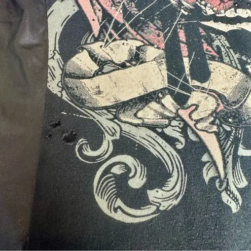 Y2K Bling Los Angeles Bus Top Gothic Grunge Tee! Black