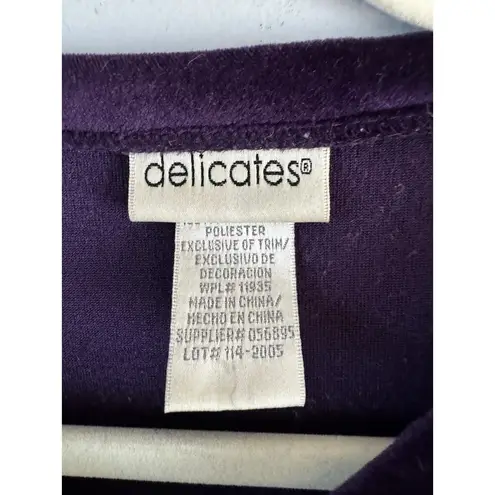 Delicates Vintage Purple Velour Pullover Robe Nightgown Women’s Size Medium