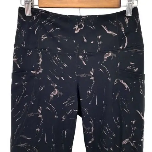 Active Life Women’s Leggings Black Marble Design