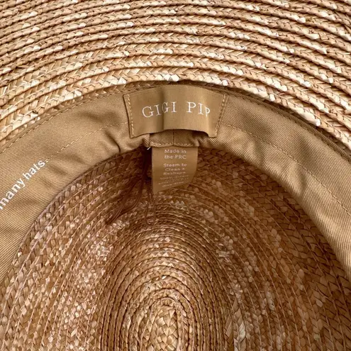Gigi Pip Isla wide brim straw hat Tan