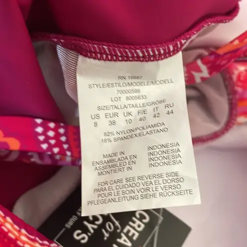 SWIM SOLUTIONS Tummy Control Bow Front Swim Dress Swimsuit Pink Size 8