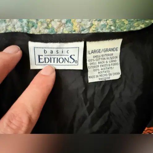 Vintage 90s Basic Editions Halloween print cotton vest, size large Black